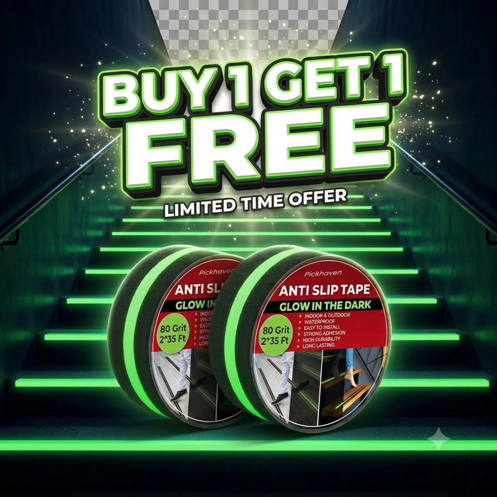 Stepzor Anti Slip Tape 5 Meter  (Set of 2 – Black & Neon Green)