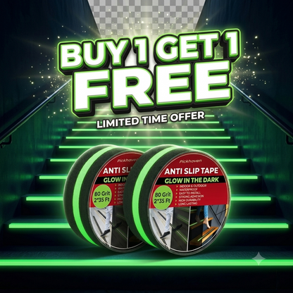 Stepzor Anti Slip Tape 5 Meter  (Set of 2 – Black & Neon Green)