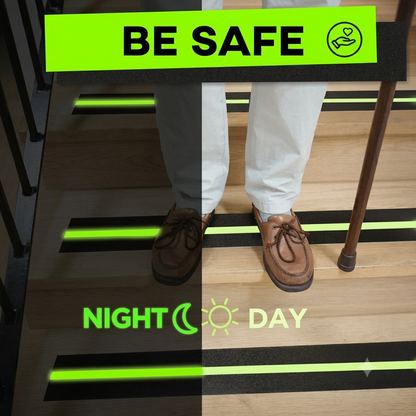 Stepzor Anti Slip Tape 5 Meter  (Set of 2 – Black & Neon Green)
